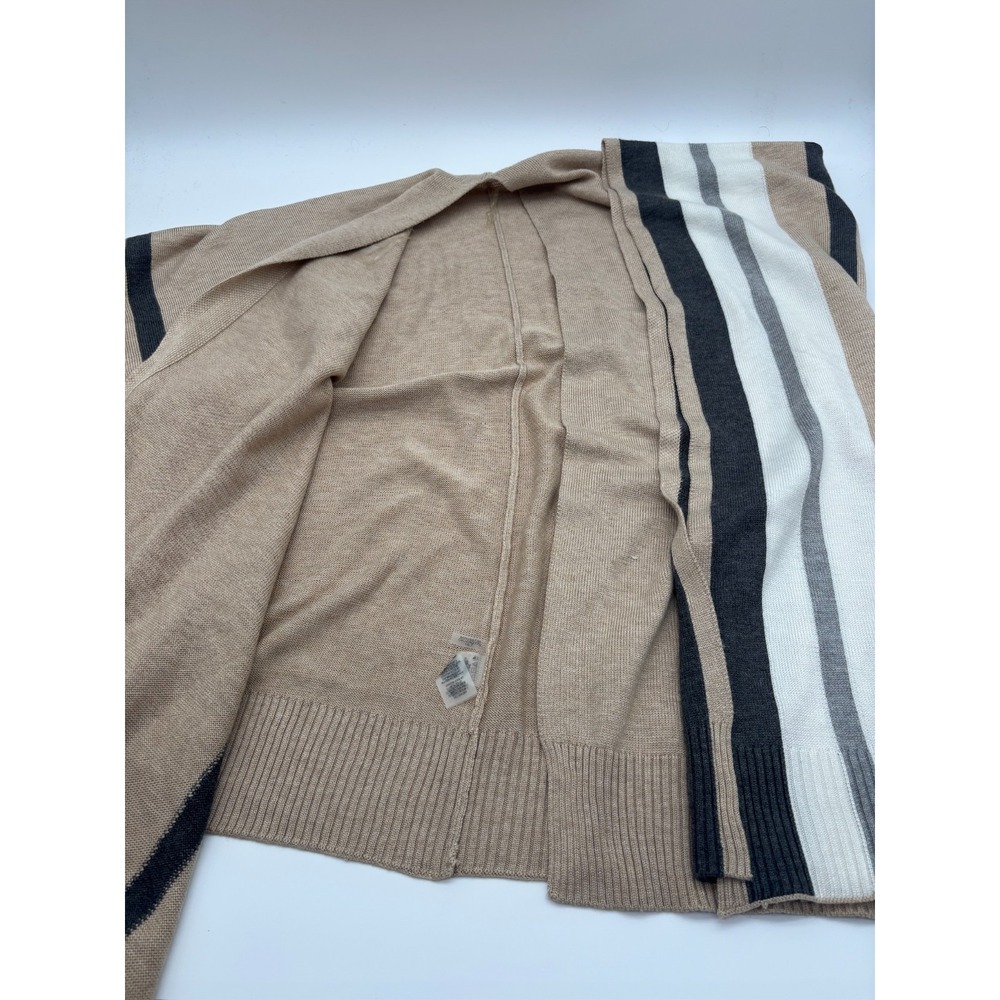 Calvin Klein Black Gold Shawl Wrap Poncho Sweater One Size Reversible NWT‎ - Picture 3 of 4